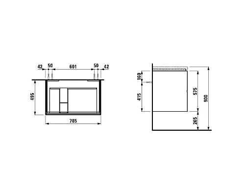 Заказать Тумба белый 78,5 см Laufen Palomba 4.0720.2.180.220.1 в магазине сантехники Santeh-Crystal.ru