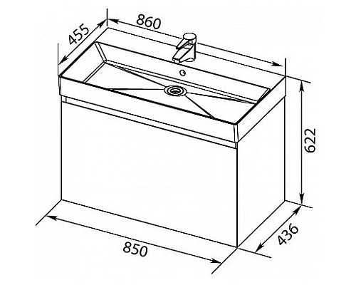 Приобрести Тумба орех 85 см Aquanet Нью-Йорк 00203947 в магазине сантехники Santeh-Crystal.ru
