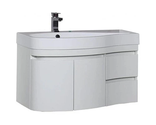 Купить Тумба белый глянец 95 см L Aquanet Сопрано 00169631 в магазине сантехники Santeh-Crystal.ru