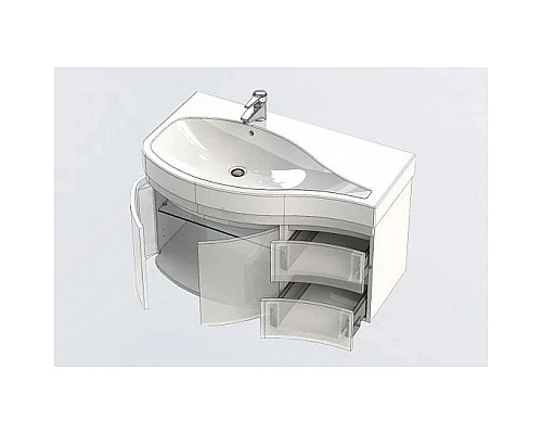 Купить Тумба белый глянец 95 см L Aquanet Сопрано 00169631 в магазине сантехники Santeh-Crystal.ru