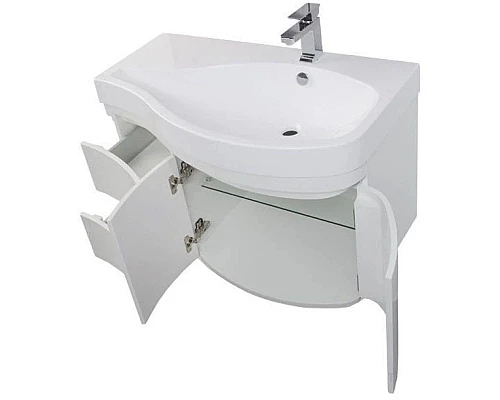 Купить Тумба белый глянец 95 см R Aquanet Сопрано 00169633 в магазине сантехники Santeh-Crystal.ru