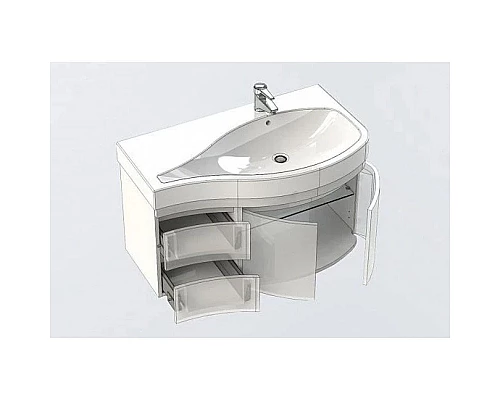 Купить Тумба белый глянец 95 см R Aquanet Сопрано 00169633 в магазине сантехники Santeh-Crystal.ru