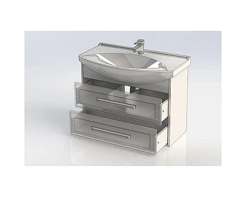 Купить Тумба белый глянец/дуб сонома 82,5 см Aquanet Остин 00201724 в магазине сантехники Santeh-Crystal.ru