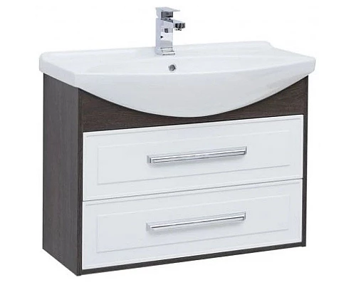 Купить Тумба белый глянец/дуб кантербери 82,5 см Aquanet Остин 00200908 в магазине сантехники Santeh-Crystal.ru