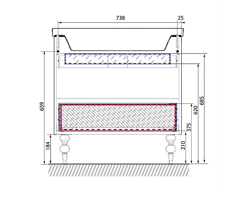 Приобрести Тумба белый глянец 78,8 см Marka One Cheri У69410 в магазине сантехники Santeh-Crystal.ru