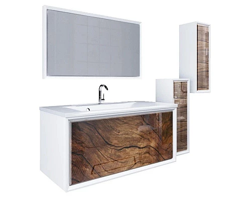 Заказать Тумба дерево/белый глянец 89 см Marka One Seattle У72807 в магазине сантехники Santeh-Crystal.ru