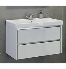 Тумба с раковиной белый глянец 89,5 см Comforty Дублин 00004147530