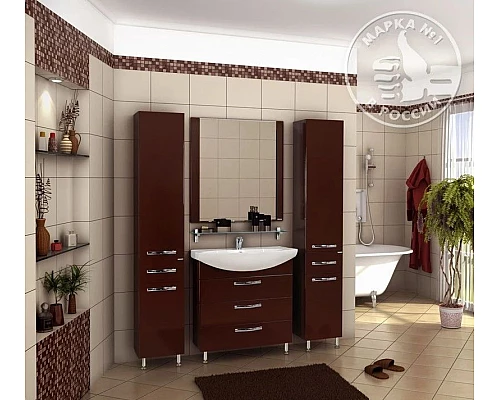 Заказать Тумба темно-коричневый 76 см Акватон Ария 1A141301AA430 в магазине сантехники Santeh-Crystal.ru