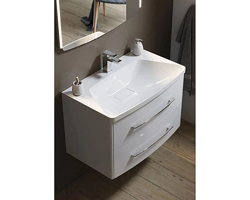 Заказать Тумба с раковиной белый глянец 80 см Aqwella 5 Stars Neringa SETNER0108/Ner.08.04.D в магазине сантехники Santeh-Crystal.ru