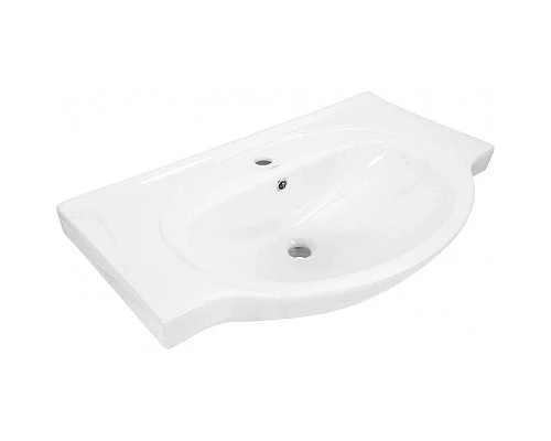 Приобрести Тумба с раковиной белый глянец 79,5 см Bellezza Анкона 4639613190011 + 4690311008985 в магазине сантехники Santeh-Crystal.ru