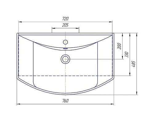 Заказать Тумба с раковиной белый глянец 76 см Bellezza Лагуна 4632112110016 + 4620008197470 в магазине сантехники Santeh-Crystal.ru