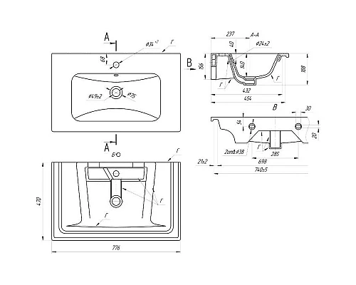 Приобрести Тумба с раковиной серебро 77,6 см Bellezza Лоренцо 4639113270367 + 4660018640177 в магазине сантехники Santeh-Crystal.ru