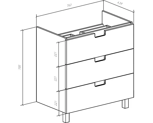 Приобрести Тумба с раковиной белый глянец 80 см Bellezza Пегас 4630413140015 + 4690311045416 в магазине сантехники Santeh-Crystal.ru