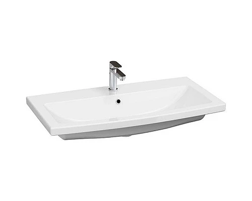 Приобрести Тумба с раковиной красный глянец/белый глянец 89,5 см Bellezza Пегас 4630415140037 + 5902115715303 в магазине сантехники Santeh-Crystal.ru