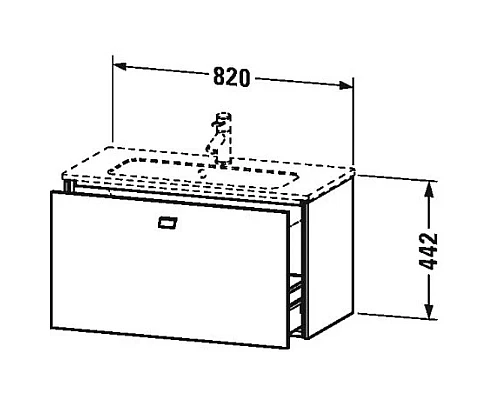 Купить Тумба белый глянец 82 см Duravit Brioso BR401101022 в магазине сантехники Santeh-Crystal.ru