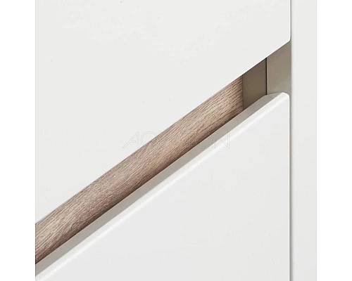 Заказать Тумба с раковиной белый глянец/дуб эндгрейн 80 см Акватон Нортон 1A2489K0NT010 в магазине сантехники Santeh-Crystal.ru