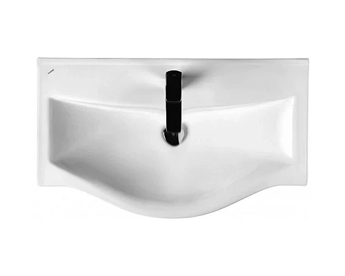 Заказать Тумба с раковиной белый глянец/дуб эндгрейн 80 см Акватон Нортон 1A2489K0NT010 в магазине сантехники Santeh-Crystal.ru