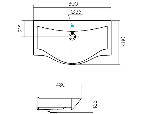 Заказать Тумба с раковиной белый глянец/дуб эндгрейн 80 см Акватон Нортон 1A2489K0NT010 в магазине сантехники Santeh-Crystal.ru