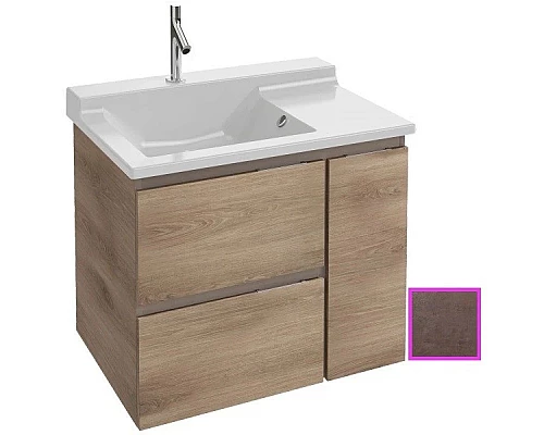 Заказать Тумба медный бетон 76 см 3 ящика Jacob Delafon Soprano EB1333-N28 в магазине сантехники Santeh-Crystal.ru