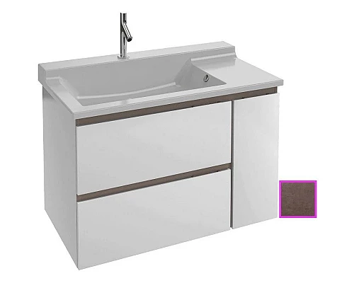 Купить Тумба медный бетон 96 см 2 ящика и 1 дверца Jacob Delafon Soprano EB1331-N28 в магазине сантехники Santeh-Crystal.ru