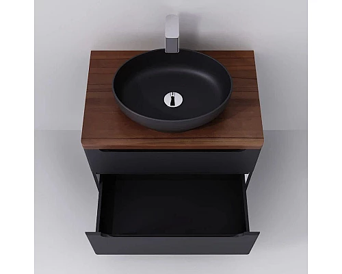 Купить Тумба серый матовый 80 см Jorno Wood Wood.01.80/P/GR + Wood.06.80/DW в магазине сантехники Santeh-Crystal.ru