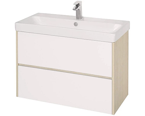 Приобрести Тумба белый глянец/дуб верона 88,2 см Акватон Сканди 1A251901SDB20 в магазине сантехники Santeh-Crystal.ru