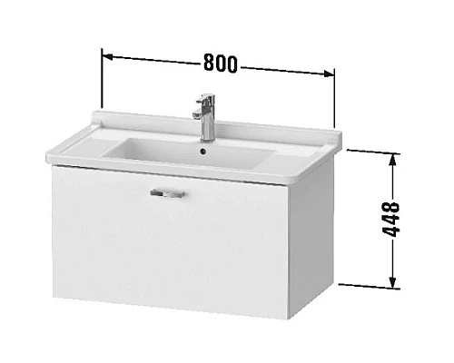 Купить Тумба белый матовый 80 см Duravit XBase XB603601818 в магазине сантехники Santeh-Crystal.ru