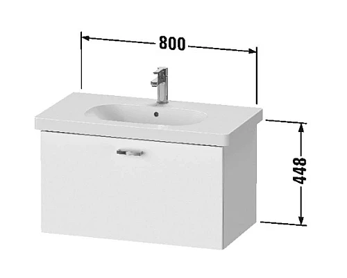 Купить Тумба каштан 80 см Duravit XBase XB607105353 в магазине сантехники Santeh-Crystal.ru