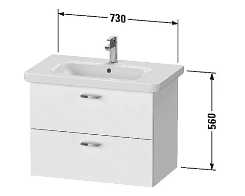 Купить Тумба каштан 73 см Duravit XBase XB619605353 в магазине сантехники Santeh-Crystal.ru