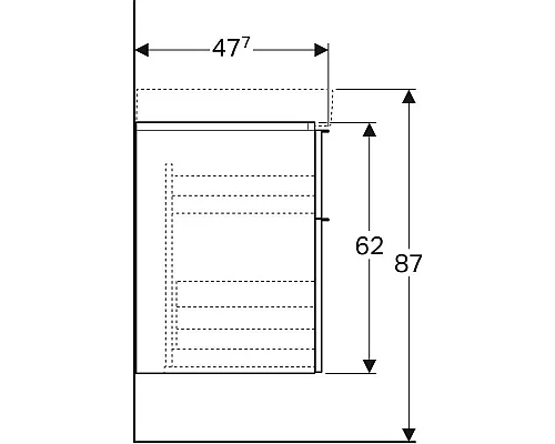 Купить Тумба темно-серый матовый 89 см Geberit iCon 841391000 в магазине сантехники Santeh-Crystal.ru
