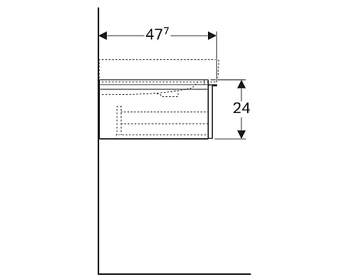 Приобрести Тумба белый глянец 89 см Geberit iCon 840590000 в магазине сантехники Santeh-Crystal.ru