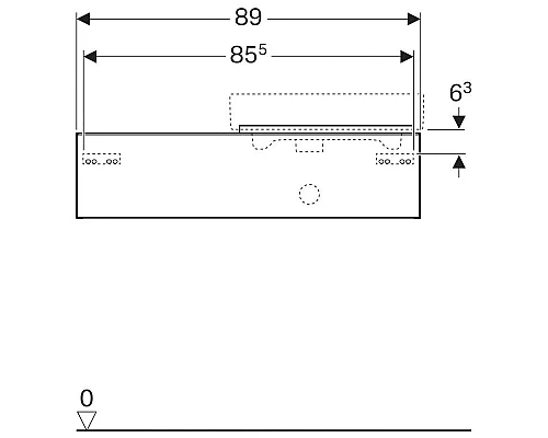 Приобрести Тумба белый глянец 89 см Geberit iCon 840590000 в магазине сантехники Santeh-Crystal.ru