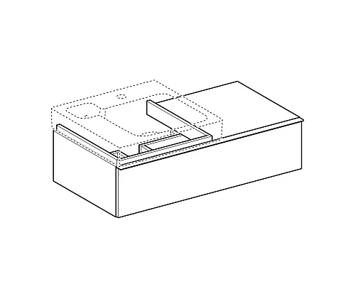 Приобрести Тумба натуральный дуб 89 см Geberit iCon 841492000 в магазине сантехники Santeh-Crystal.ru