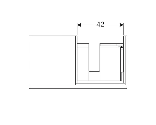 Приобрести Тумба темно-серый матовый 89 см Geberit iCon 841591000 в магазине сантехники Santeh-Crystal.ru