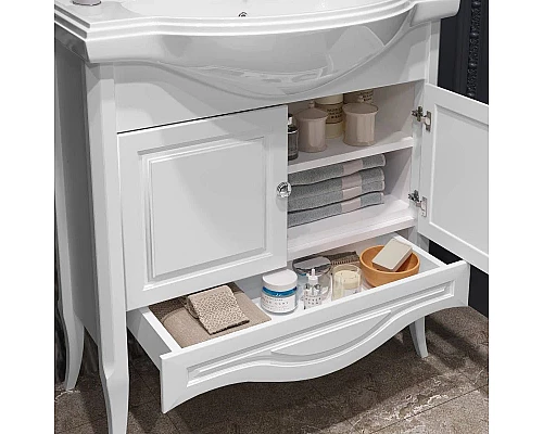 Купить Комплект мебели белый матовый 81 см Opadiris Брунелла в магазине сантехники Santeh-Crystal.ru