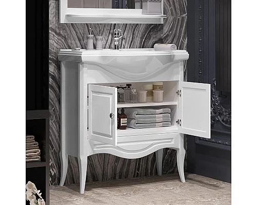 Купить Комплект мебели белый матовый 81 см Opadiris Брунелла в магазине сантехники Santeh-Crystal.ru