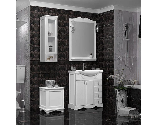 Купить Комплект мебели белый матовый 75 см Opadiris Клио в магазине сантехники Santeh-Crystal.ru