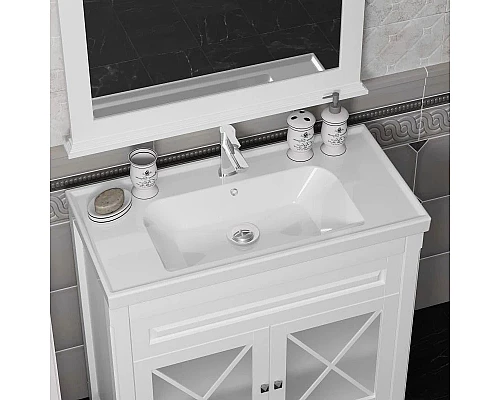 Купить Тумба с раковиной белый матовый 90 см Opadiris Палермо в магазине сантехники Santeh-Crystal.ru