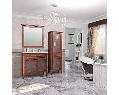 Купить Комплект мебели светлый орех 90 см Opadiris Палермо в магазине сантехники Santeh-Crystal.ru