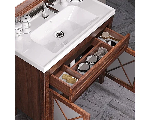 Купить Комплект мебели светлый орех 90 см Opadiris Палермо в магазине сантехники Santeh-Crystal.ru