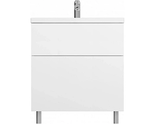 Приобрести Комплект мебели белый глянец 80 см Am.Pm Gem M90FSX07522WG32 + M90WCC0752WG + M91AMOX0801WG в магазине сантехники Santeh-Crystal.ru