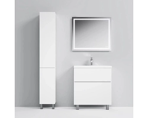 Приобрести Комплект мебели белый глянец 80 см Am.Pm Gem M90FSX07522WG32 + M90WCC0752WG + M91AMOX0801WG в магазине сантехники Santeh-Crystal.ru