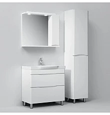 Комплект мебели белый глянец 80 см Am.Pm Like M80FSX0802WG + M80WCC0802WG + M80MPR0801WG