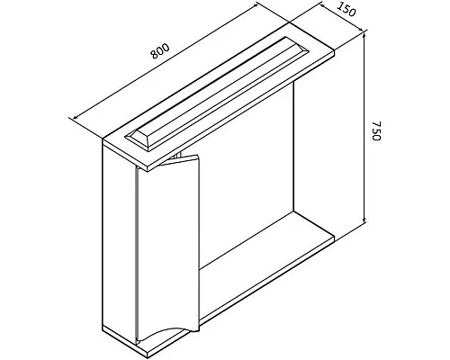 Заказать Комплект мебели белый глянец 80 см Am.Pm Like M80FSX0802WG + M80WCC0802WG + M80MPL0801WG в магазине сантехники Santeh-Crystal.ru