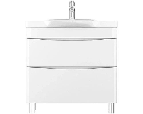 Заказать Комплект мебели белый глянец 80 см Am.Pm Like M80FSX0802WG + M80WCC0802WG + M80MPL0801WG в магазине сантехники Santeh-Crystal.ru