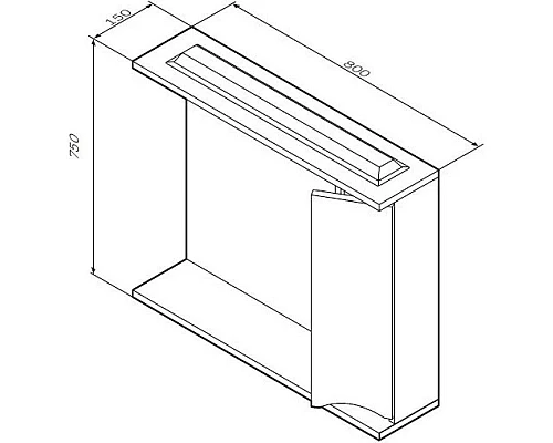 Купить Комплект мебели белый глянец 80 см Am.Pm Like M80FHX0802WG + M80WCC0802WG + M80MPL0801WG в магазине сантехники Santeh-Crystal.ru