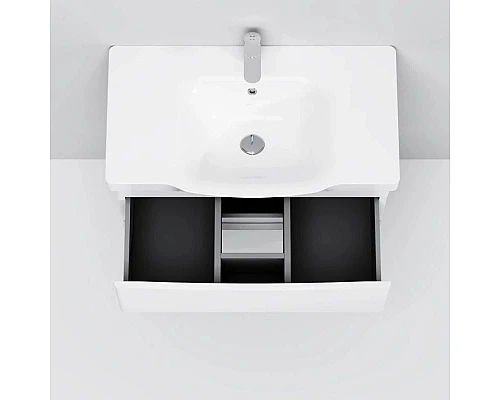 Купить Комплект мебели белый глянец 80 см Am.Pm Like M80FHX0802WG + M80WCC0802WG + M80MPL0801WG в магазине сантехники Santeh-Crystal.ru