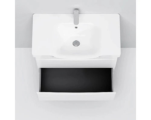 Купить Комплект мебели белый глянец 80 см Am.Pm Like M80FHX0802WG + M80WCC0802WG + M80MPL0801WG в магазине сантехники Santeh-Crystal.ru