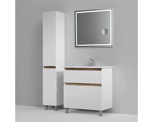 Заказать Тумба с раковиной белый глянец 80 см Am.Pm X-Joy M85AFSX0802WG + M85AWCC0802WG в магазине сантехники Santeh-Crystal.ru