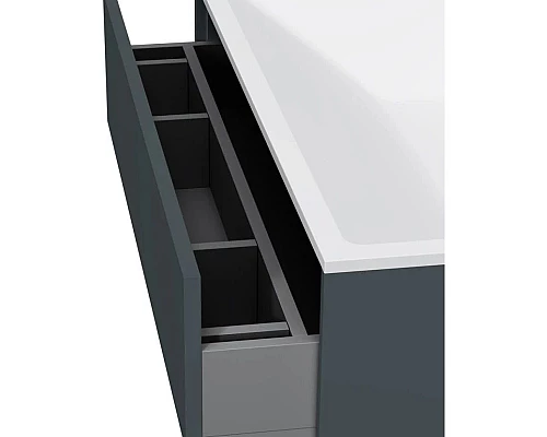 Купить Комплект мебели графит матовый 80,8 см Am.Pm Inspire 2.0 M50AFHX0803GM + M50AWPX0801WG + M50AMOX0801SA в магазине сантехники Santeh-Crystal.ru